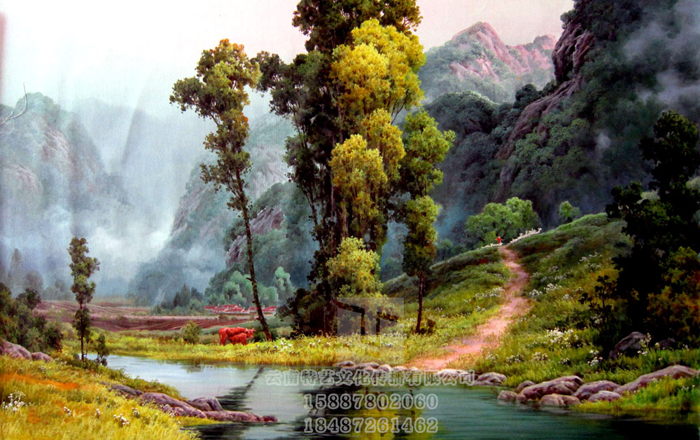 文山写实风景油画