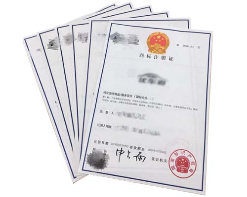 商标证书案例