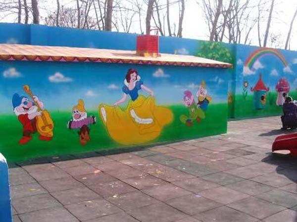 幼儿园墙体喷绘设计