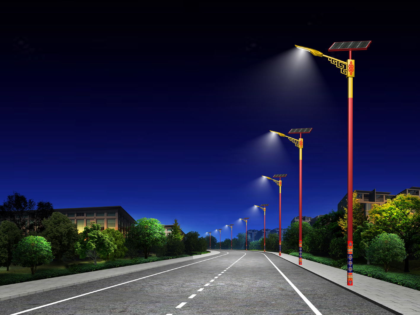 贵州遵义太阳能路灯和普通的道路路灯的区别