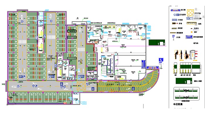六盘水地下停车场CAD平面设计的消防设计