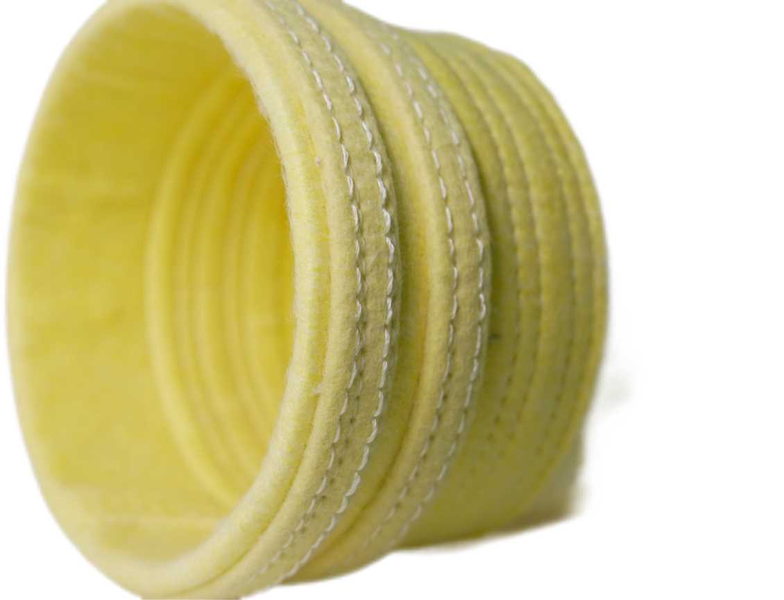 High temperature glass fiber felt filter bag